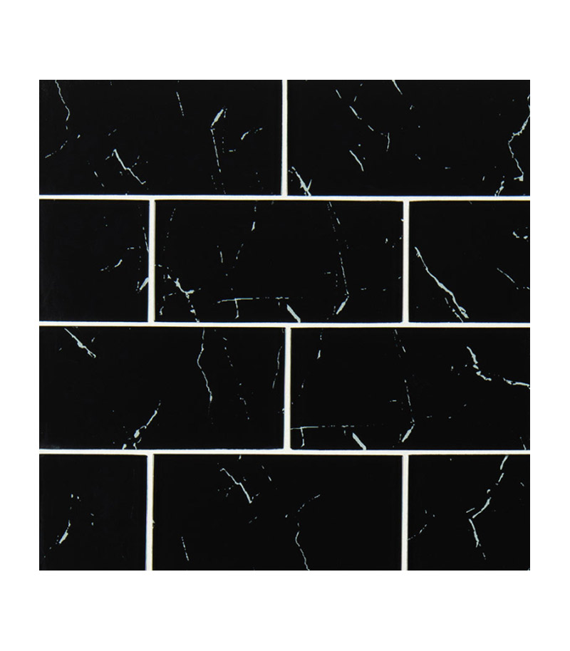 NERO-MARQUINA-3X6-GLASS-TILE